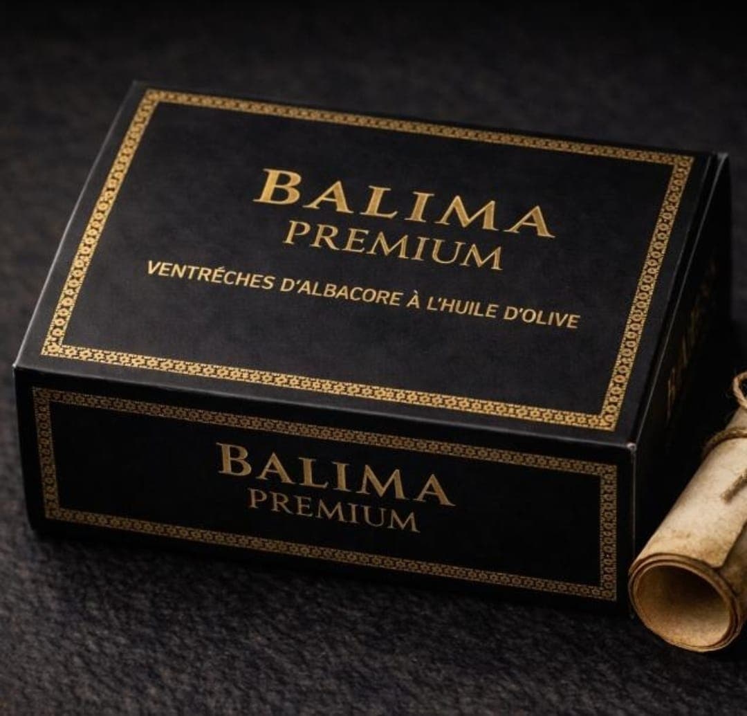 Coffret noir et or Balima Premium, ventrèches à l'huile d'olive